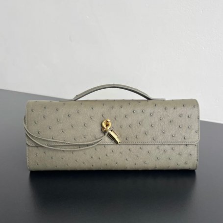 BOTTEGA VENETA BV 805241 アンディアーモ クラッチバッグ ダチョウ革 31x13cm サイズ:31x13cm