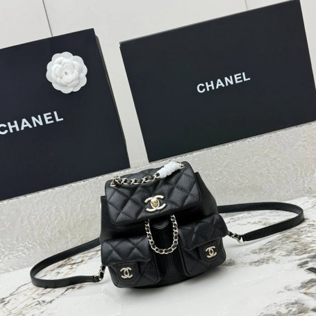 CHANEL AS3787 カーフレザー 菱格紋 ゴールド リュックサック 小 19×18×9.5cm サイズ:19×18×9.5cm