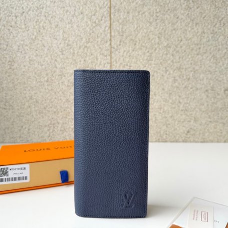 LOUIS VUITTON M25978 ブラッザ長財布 LVエアログラム ブルー サイズ:19x10cm