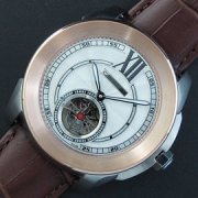 CARTIER カリブル ドゥ Asian 21600振動 自動巻き クロノメーター ホワイト 優良技術