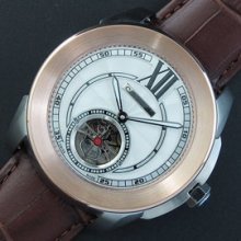 CARTIER カリブル ドゥ Asian 21600振動 自動巻き クロノメーター ホワイト 優良技術