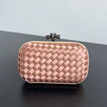BOTTEGA VENETA BV 8651 ノット イブニングバッグ シルク編み蛇皮トリム 16x10cm サイズ:16x10cm