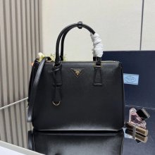 PRADA 1BA274 レザー ゴールド 斜め掛けバッグ、ショルダーバッグ ガレリア、クラシック、大 32x24x14cm サイズ:32x24x14cm