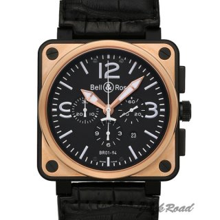 BELL＆ROSS ベル＆ロス 時計 BR01-94 クロノグラフ ピンクゴールド カーボン【BR01-94PGC-AL】 B腕時計 N級品は業界で最高な品質！