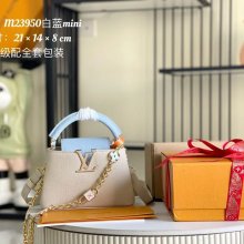 LOUIS VUITTON M23950 モノグラム ホワイト 斜め掛けバッグ 斜め掛けチェーン 21x14cm サイズ:21x14cm