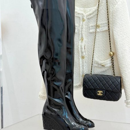 【CHANEL】25Aロングブーツレディース