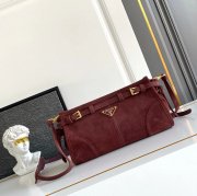 PRADA 1BH215 スエード 斜め掛けバッグ、ショルダーバッグ、リュックサック ヴィンテージ 26x14x12cm サイズ:26x14x12cm