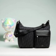 DIOR プリント餃子バッグ ライダーソフト サイズ:36x30.5x14.5cm