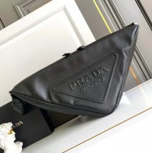 PRADA 2VY007 オールレザー大トライアングルバッグ サイズ:60x31x28cm