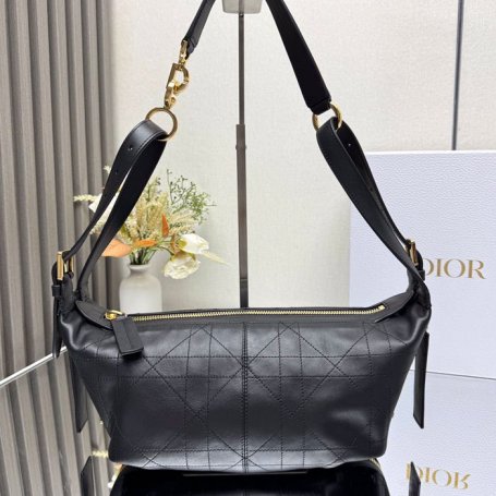 DIOR 2416 カーフレザー、レザー グレンチェック、レター ブラック、ゴールド、ベージュ 斜め掛けバッグ、ショルダーバッグ、ハンドバッグ 大 小 サイズ:23x16x14cm