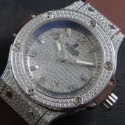 HUBLOT ビッグバン ダイヤモンド星 クォーツ搭載 当日発送