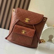 Chanel ヴィンテージ リュック ラムレザー ブラウン A2210 サイズ:21x20.5x10cm