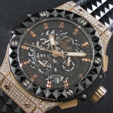 HUBLOT ビッグバン ピンクゴールド ブラック文字盤 買い物楽々