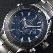 OMEGA シーマスター プラネットオーシャン ブルーダイヤル ブラックベゼル 安心品質