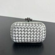 BOTTEGA VENETA BV 8651 ノット イブニングバッグ シルク編み蛇皮トリム 16x10cm サイズ:16x10cm