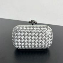 BOTTEGA VENETA BV 8651 ノット イブニングバッグ シルク編み蛇皮トリム 16x10cm サイズ:16x10cm