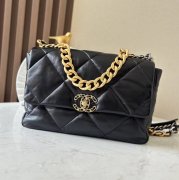 CHANEL 1161 ラムレザー 菱格紋 ブラック 口蓋バッグ クラシック ファッショナブル 30×20×10cm サイズ:30×20×10cm
