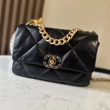 CHANEL 1160 ラムレザー 菱格紋 ブラック 口蓋バッグ クラシック ファッショナブル 26×16×9cm サイズ:26×16×9cm