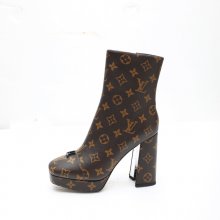 【LOUISVUITTON】ショートブーツ厚底ハイヒールブーツレディース