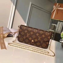 LOUIS VUITTON M61276 キャンバス モノグラム 斜め掛けバッグ レディース斜め掛けチェーンフラップ 21x12cm サイズ:21x12cm