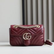GUCCI 446744 ゴールド ハンドバッグ GG、マルモント 23x14cm サイズ:23x14cm