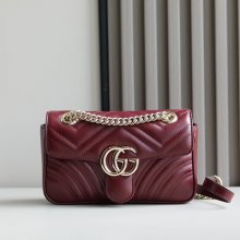 GUCCI 446744 ゴールド ハンドバッグ GG、マルモント 23x14cm サイズ:23x14cm