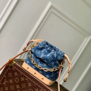 LOUIS VUITTON M83043 モノグラム デニム リュックサック リュックチェーン 20.5x17.5x8.8cm サイズ:20.5x17.5x8.8cm