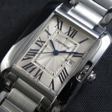 CARTIER タンクアングレーズ クォーツ搭載