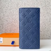 LOUIS VUITTON M62900 ブラッザ長財布 モノグラムシャドウ ブルー サイズ:19x10cm