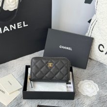 CHANEL 3686 0112 25c ラージジッピー長財布 カヴィア粒革 サイズ:12x8x2cm