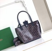 GOYARD S5503 キャンバス、レザー グレー ショルダーバッグ、ミニバッグ、ハンドバッグ キャンバス、レザー、ミニ 20x20x10cm サイズ:20x20x10cm