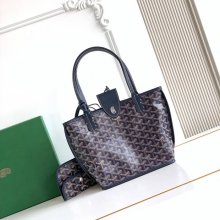 GOYARD S5503 キャンバス、レザー グレー ショルダーバッグ、ミニバッグ、ハンドバッグ キャンバス、レザー、ミニ 20x20x10cm サイズ:20x20x10cm