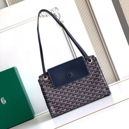 GOYARD 6685 レザー ブルー ハンドバッグ ルエット、レザー 31x23x14cm サイズ:31x23x14cm