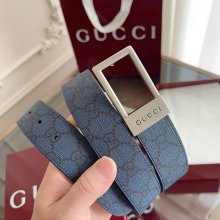グッチ メンズ ベルト スクエアバックル 3.5cm