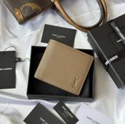 SAINT LAURENT 607727 メンズ対折り財布 荔枝紋刻印 サイズ:11x9.5x2.5cm