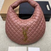 SAINT LAURENT 858160 ラムレザー ピンク、ゴールド ハンドバッグ イカール 47x35x15cm サイズ:47x35x15cm