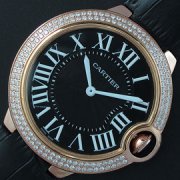 CARTIER バロンブルー 18Kピンクゴールド 黒文字盤 デザイン奇麗