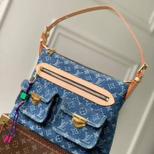 LOUIS VUITTON M27329 デニム 配色 デニム ショルダーバッグ レディースショルダー 30x22x13cm サイズ:30x22x13cm