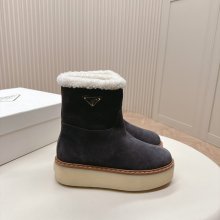 【PRADA】ウールブーツレディース