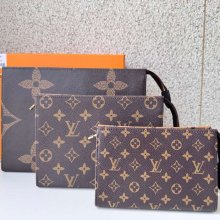 LOUIS VUITTON 11248 トリオクラッチバッグ モノグラム サイズ:25x20x5.5cm