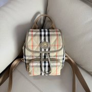 Burberry ホースシュー キルティングナイロン リュック タータンチェック サンド 3961 サイズ:34.5x21x13cm