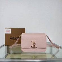 BURBERRY 3311 粒紋レザー 斜め掛けバッグ TB 21x16cm サイズ:21x16cm