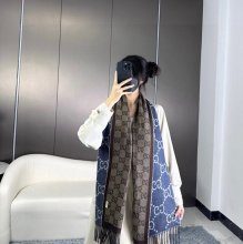 グッチ 両面GG提花スカーフ 34x194cm