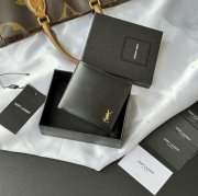 SAINT LAURENT 607727 メンズ対折り財布 牙籤紋 サイズ:11x9.5x2.5cm