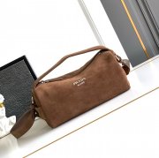 PRADA 2VH188 ボストンハンドバッグ スエード サイズ:24x11x11cm