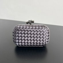 BOTTEGA VENETA BV 8651 ノット イブニングバッグ シルク編み蛇皮トリム 16x10cm サイズ:16x10cm