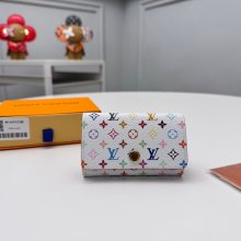 LOUIS VUITTON M14092 キーケース 村上隆コラボ ホワイトマルチ サイズ:12x7cm