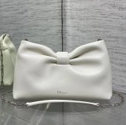 DIOR 0713 ラムレザー、カーフレザー、レザー リボン 斜め掛けバッグ、ハンドバッグ、チェーンバッグ 新作 26.0x16.0x10.0cm サイズ:26x16x10cm