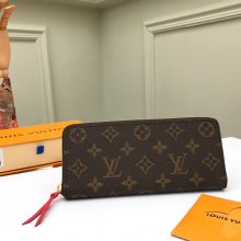 LOUIS VUITTON M60742 クレマンス長財布 モノグラム ピンク サイズ:19cm