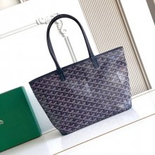 GOYARD 5508 レザー ブルー ショルダーバッグ、トートバッグ、ハンドバッグ サンルイ、レザー、小 サイズ:41/30×25×13cm
